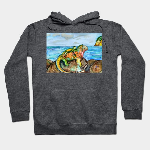 Iguana Hoodie by mariasibireva